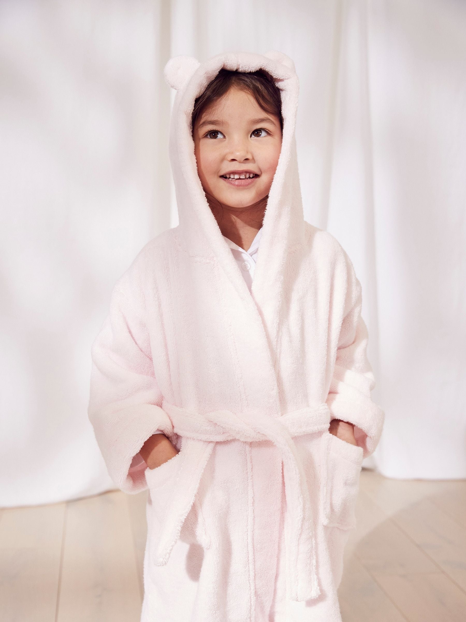 Roze - The White Company 100% katoenen kamerjas met oren