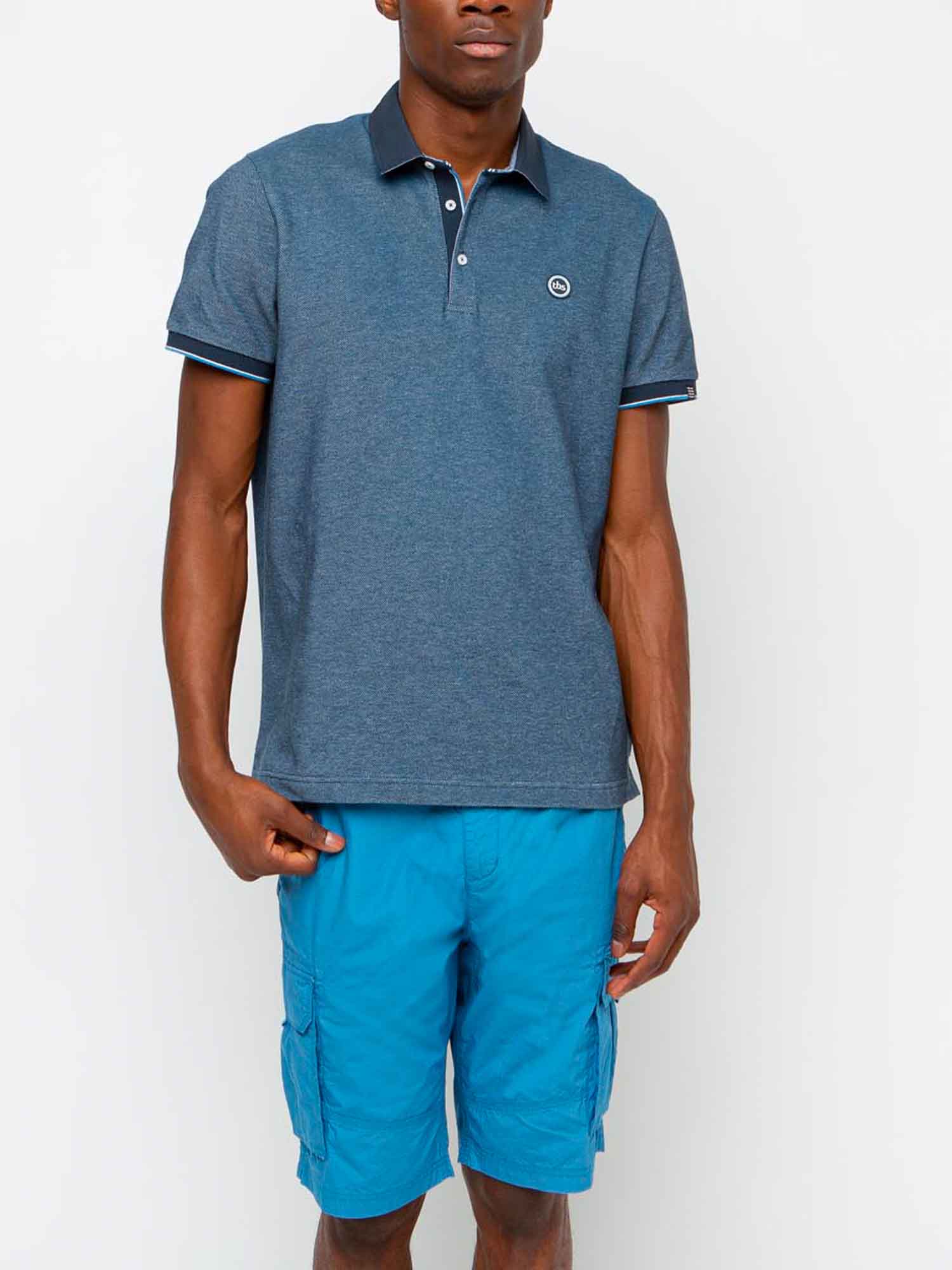 Polo Homme Manches Courtes Coton Navy