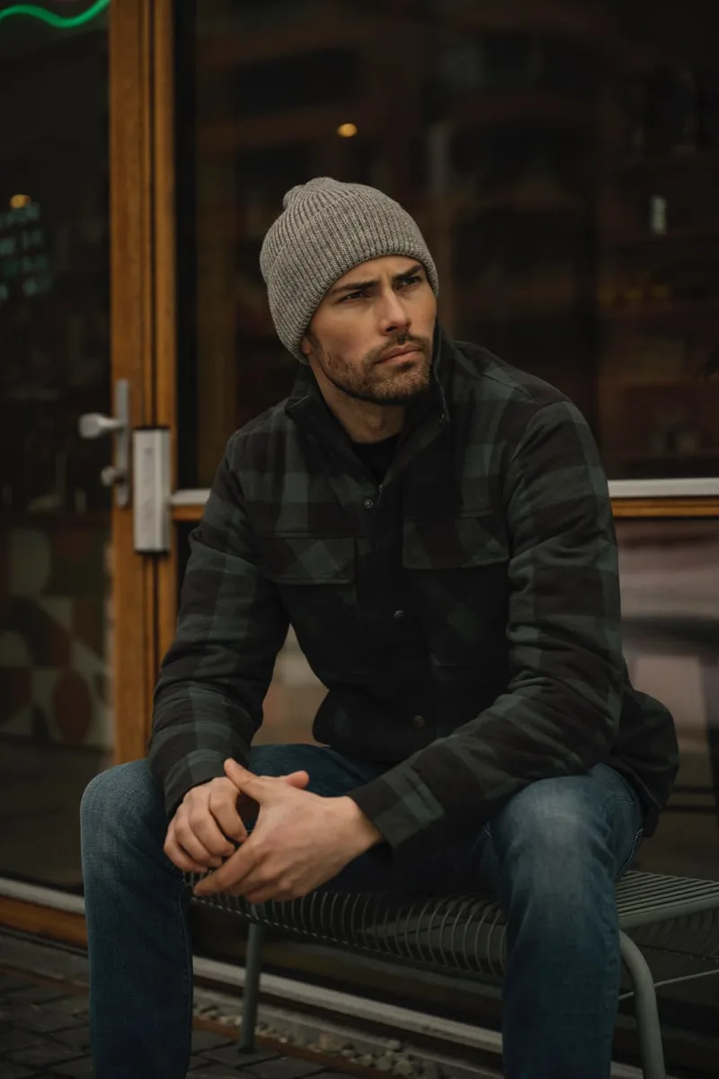 Twentyfour Finse Flannel Jakke H Mellomgrønn