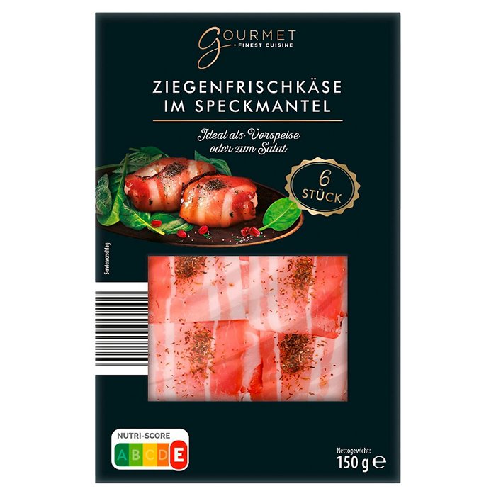 GOURMET FINEST CUISINE Ziegenfrischkäse im Speckmantel 6 x 25 g