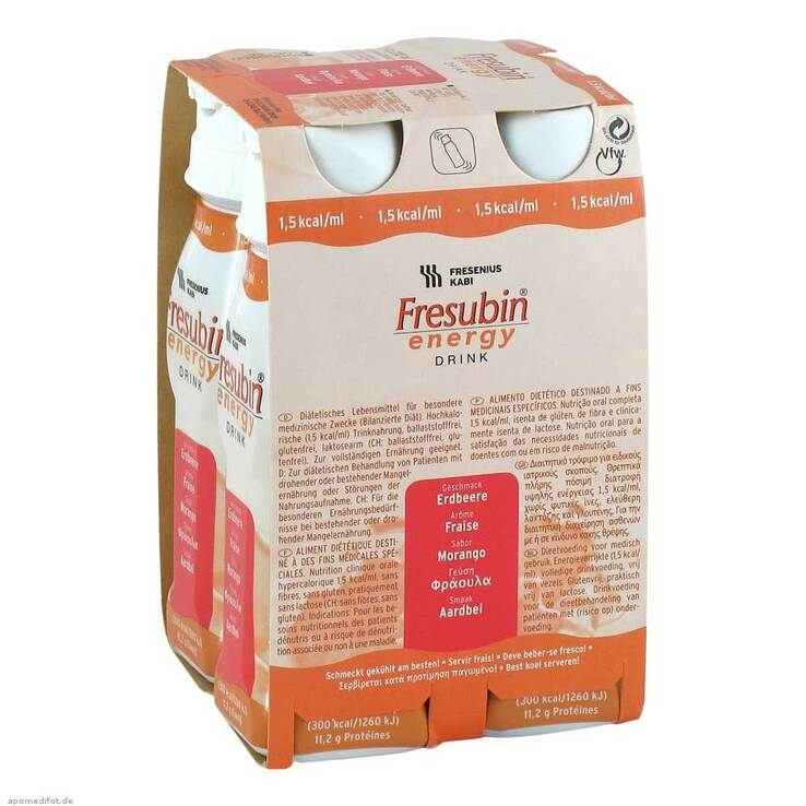Fresubin Energy Drink Erdbeere Trinkflasche Cpc, 4X200 ml