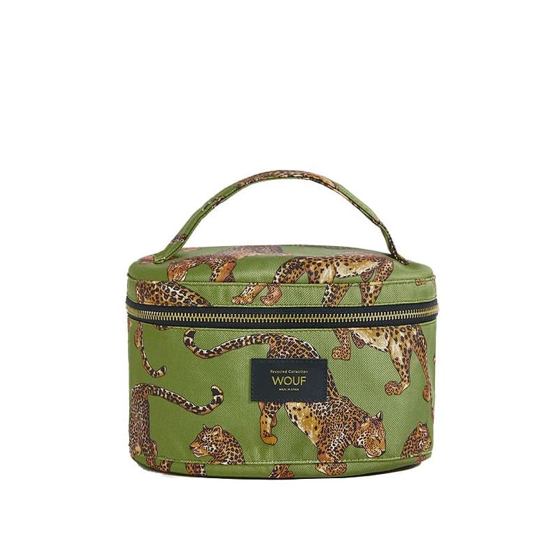 Trousse de Toilette XL 27cm Olive Leopard