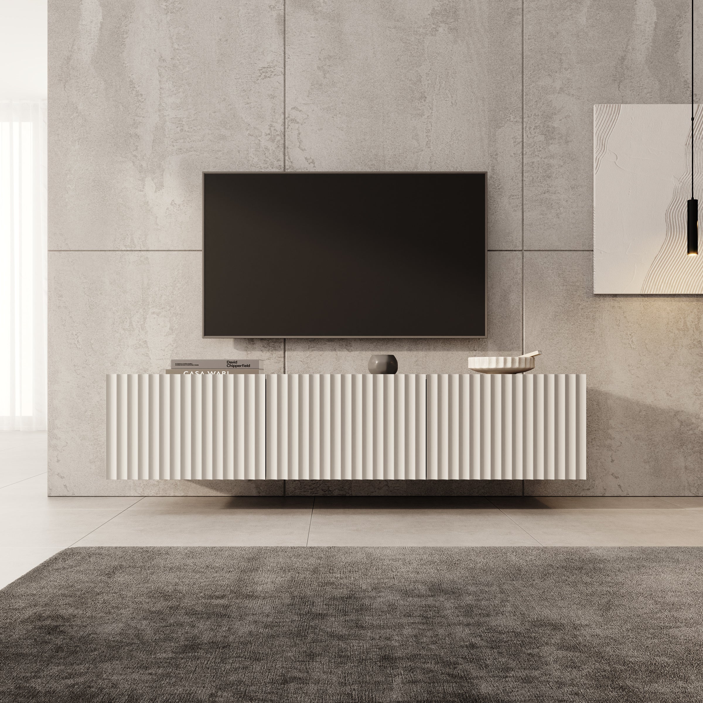 Meubella - TV-Meubel Pepinos - Beige - 150 cm