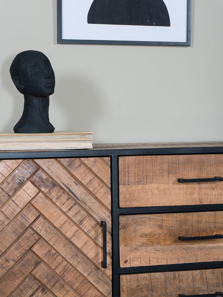 Dressoir Rune visgraat bruin