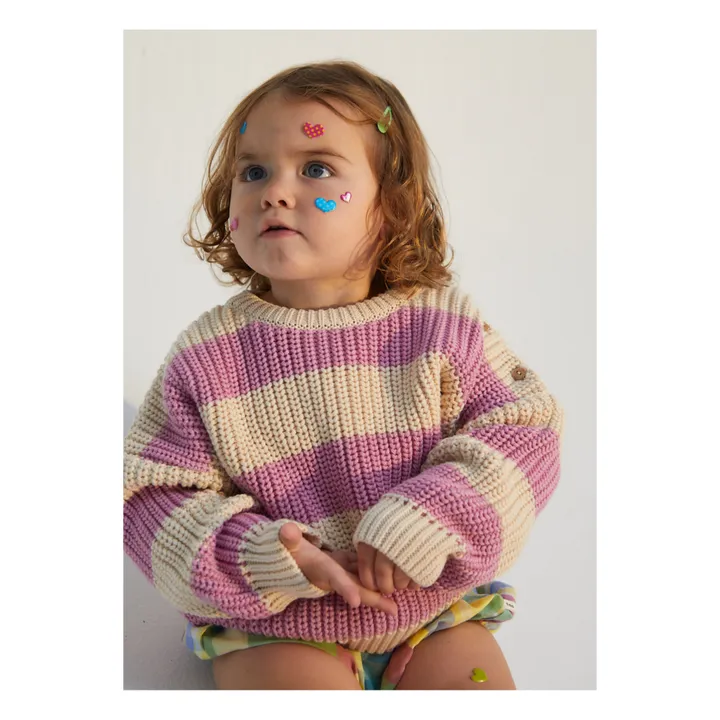 the new society Pull Myra Baby Coton Bio | Rose