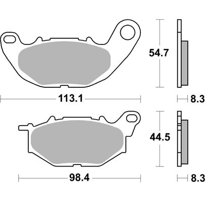 Plaquettes de freins SBS 931HS Sinter Métal Fritté Avant