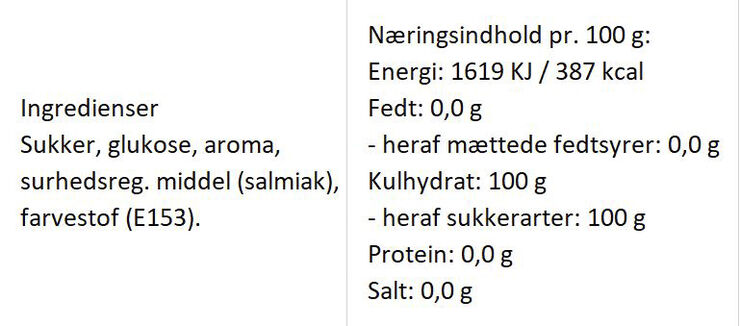 Almuegaarden Dameskrå bolcher med smag af salt lakrids Rød