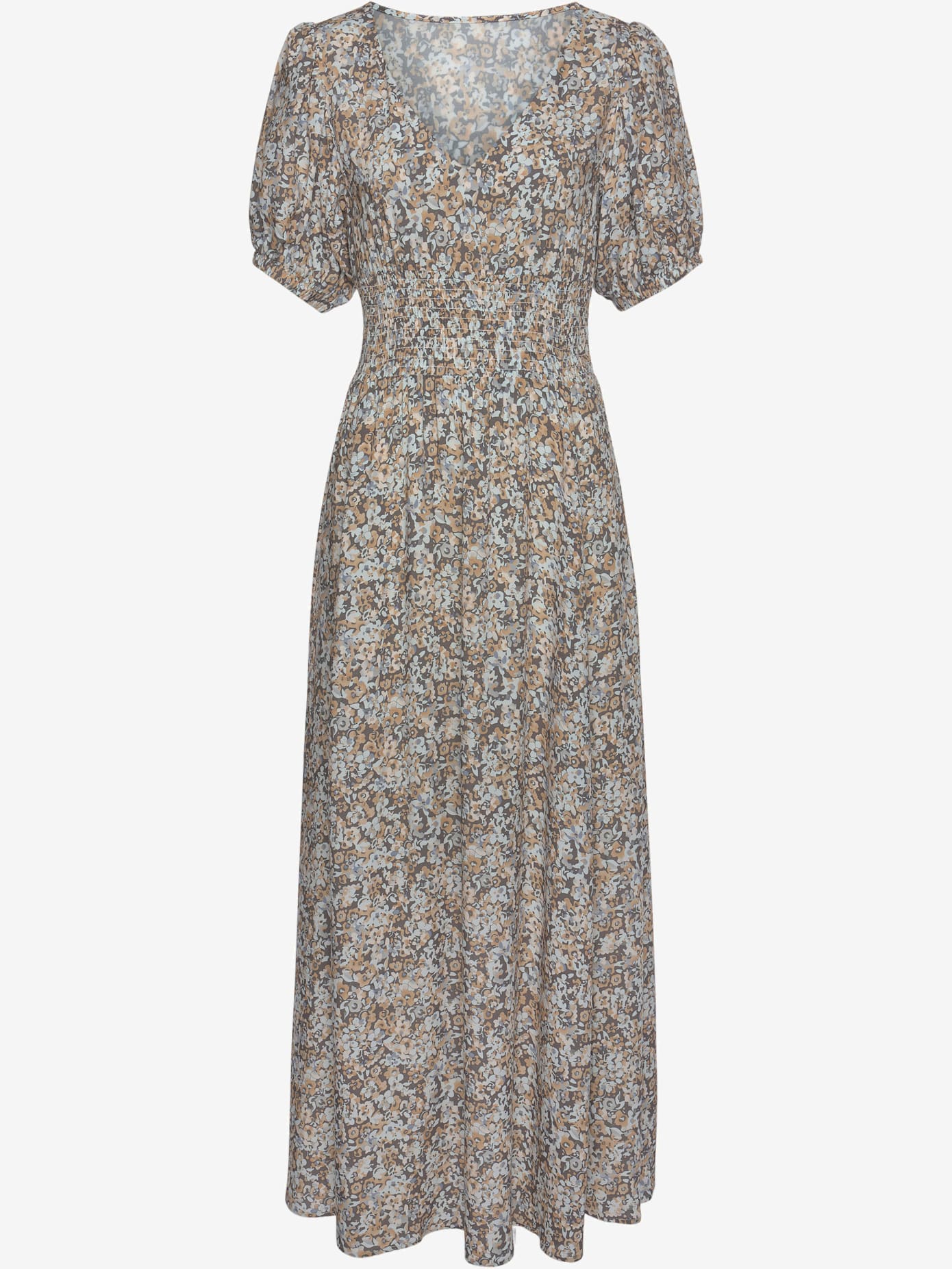 Robe longue encolure en v dégagée