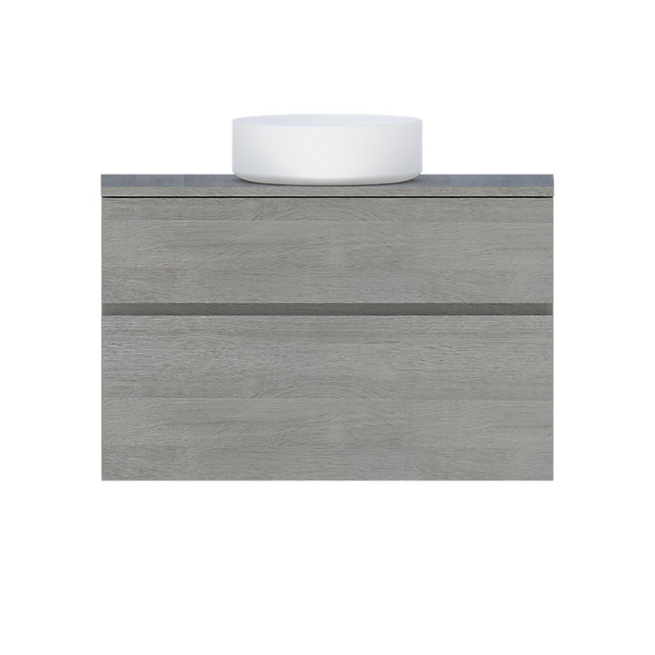 Plan de toilette faible profondeur Calao chêne clair 90 cm
