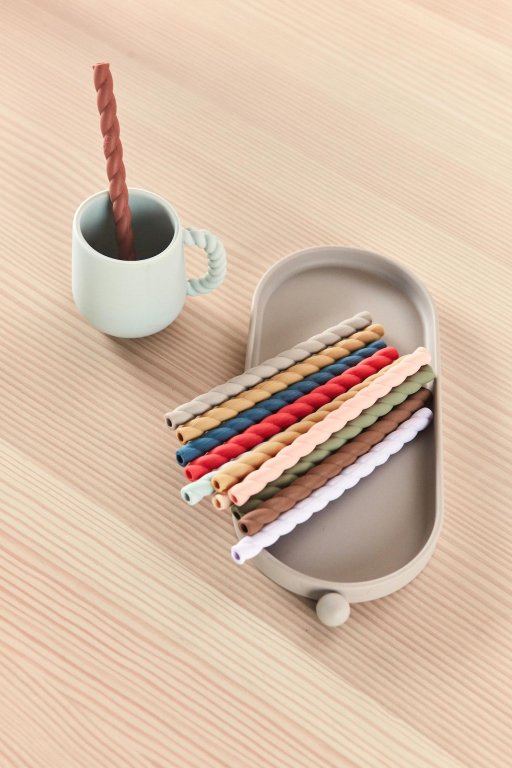 OYOY Mellow rietjes set van 6 Caramel, Blue