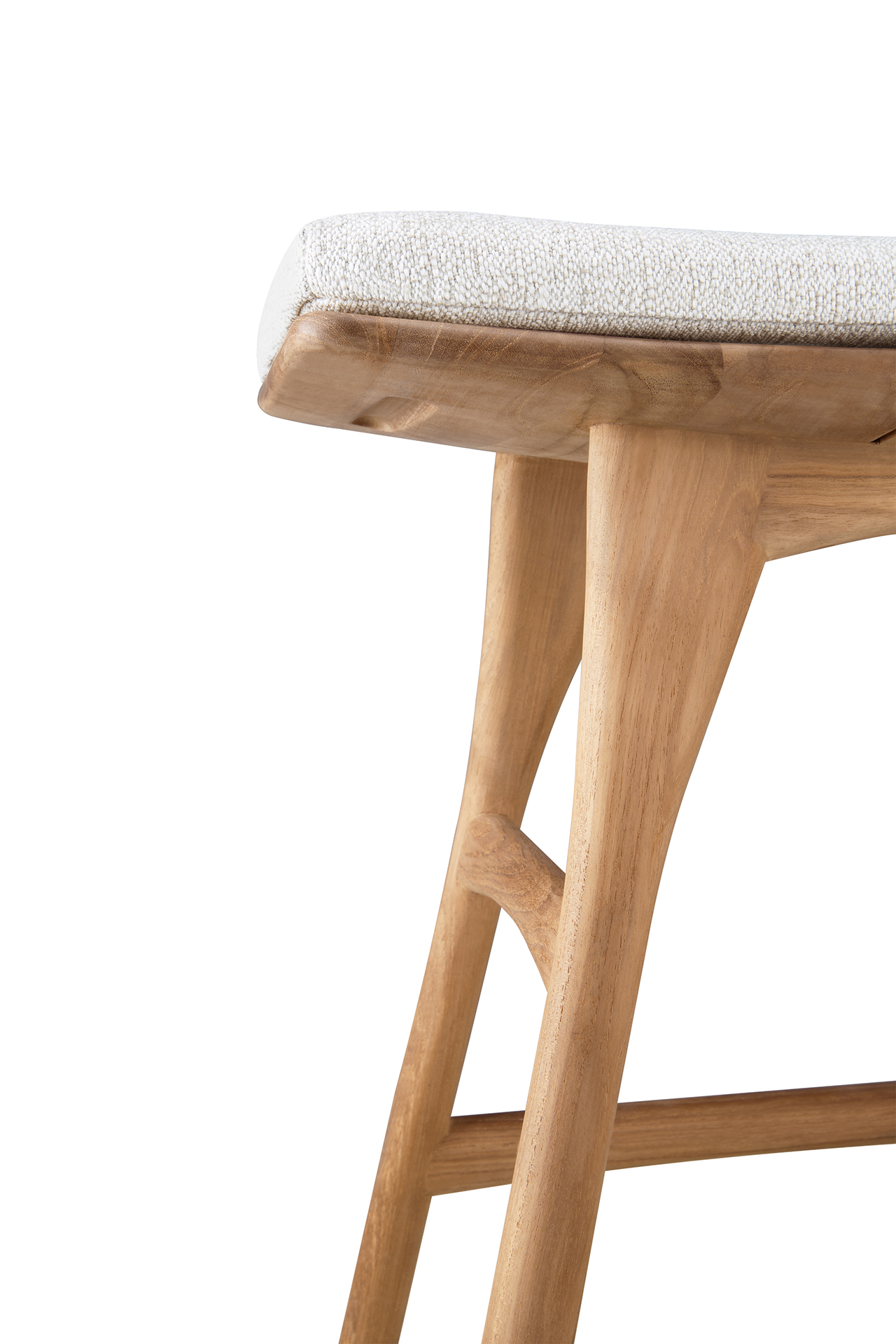 Teak Osso tuinkruk 45 - met off white kussen
