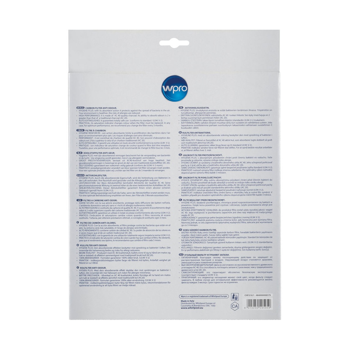Wpro Kullfilter CHF210