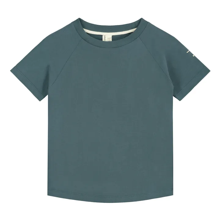 Gray Label T-shirt Uni Coton Bio | Bleu gris