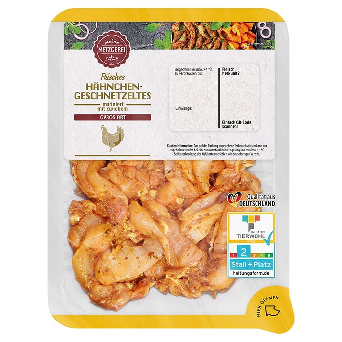 MEINE METZGEREI Hähnchen Geschnetzeltes Gyros 500g