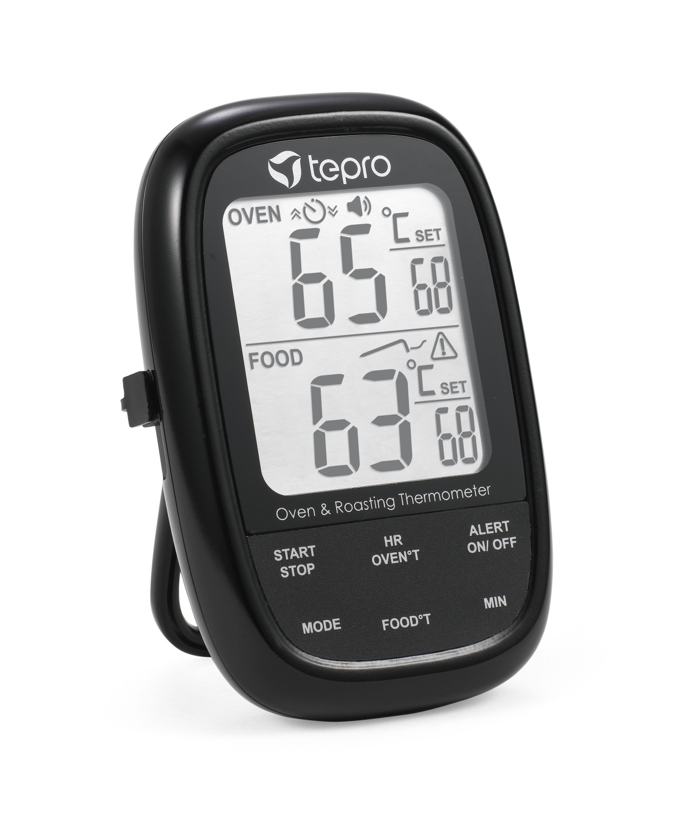 TEPRO Dual-Sensor-Grillthermometer - schwarz - Alarmfunktion