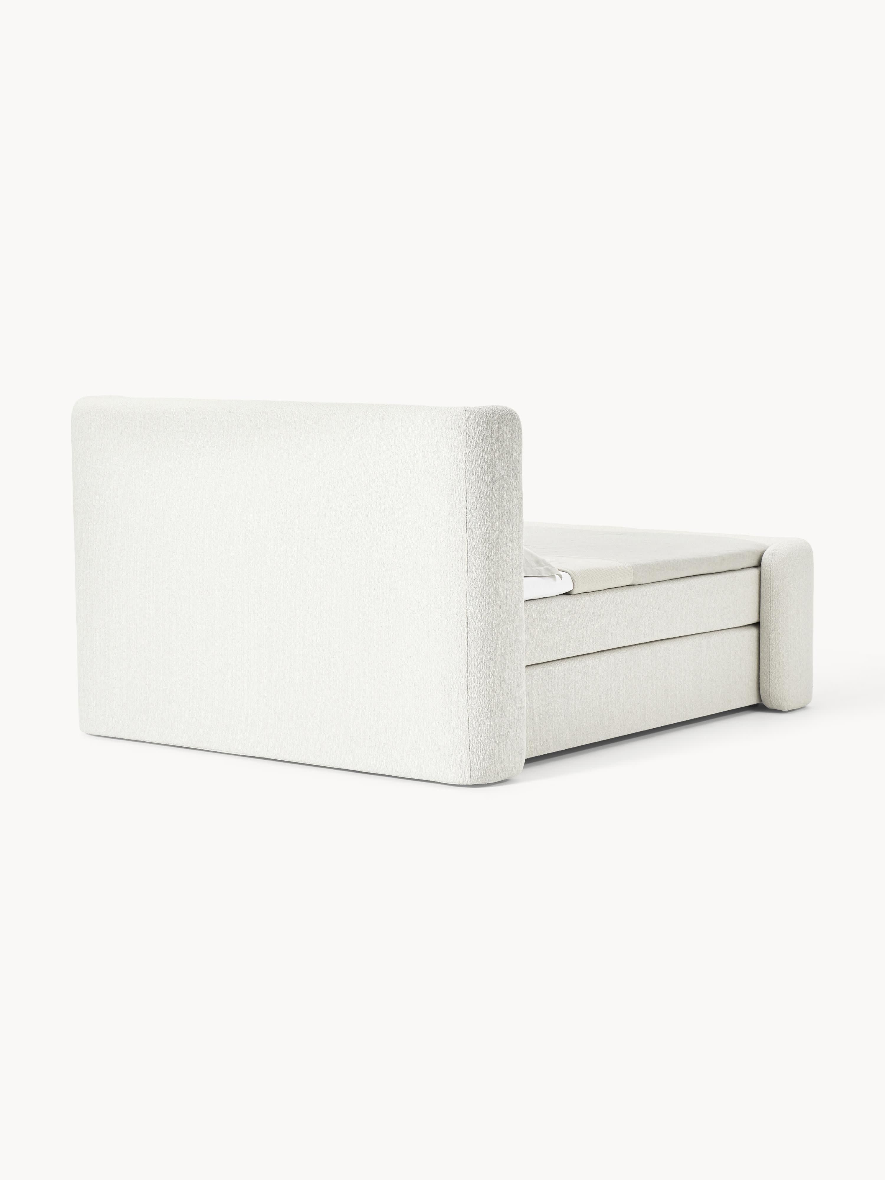 Bouclé boxspring bed Perla