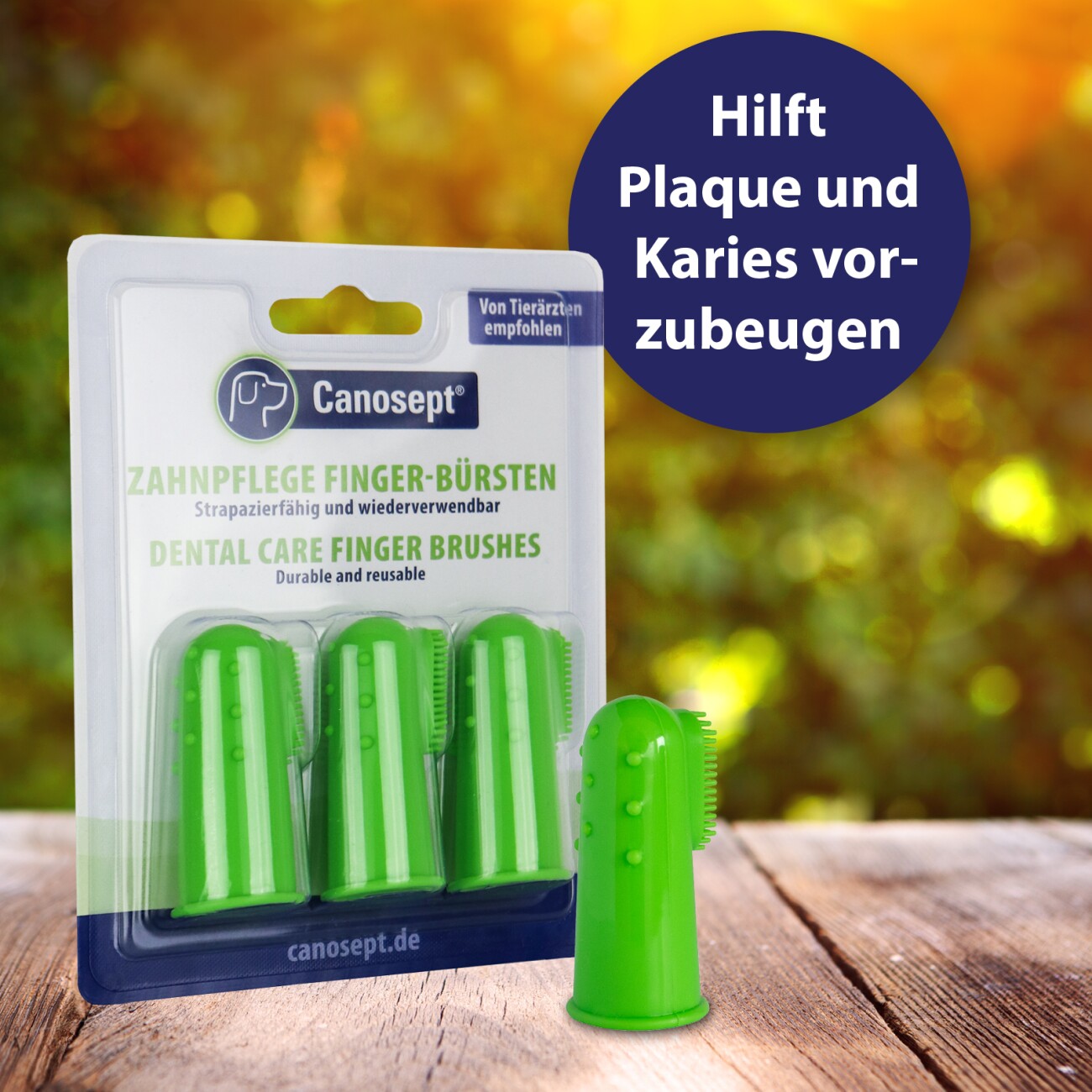 Canosept 3x Zahnpflege Finger-Bürsten