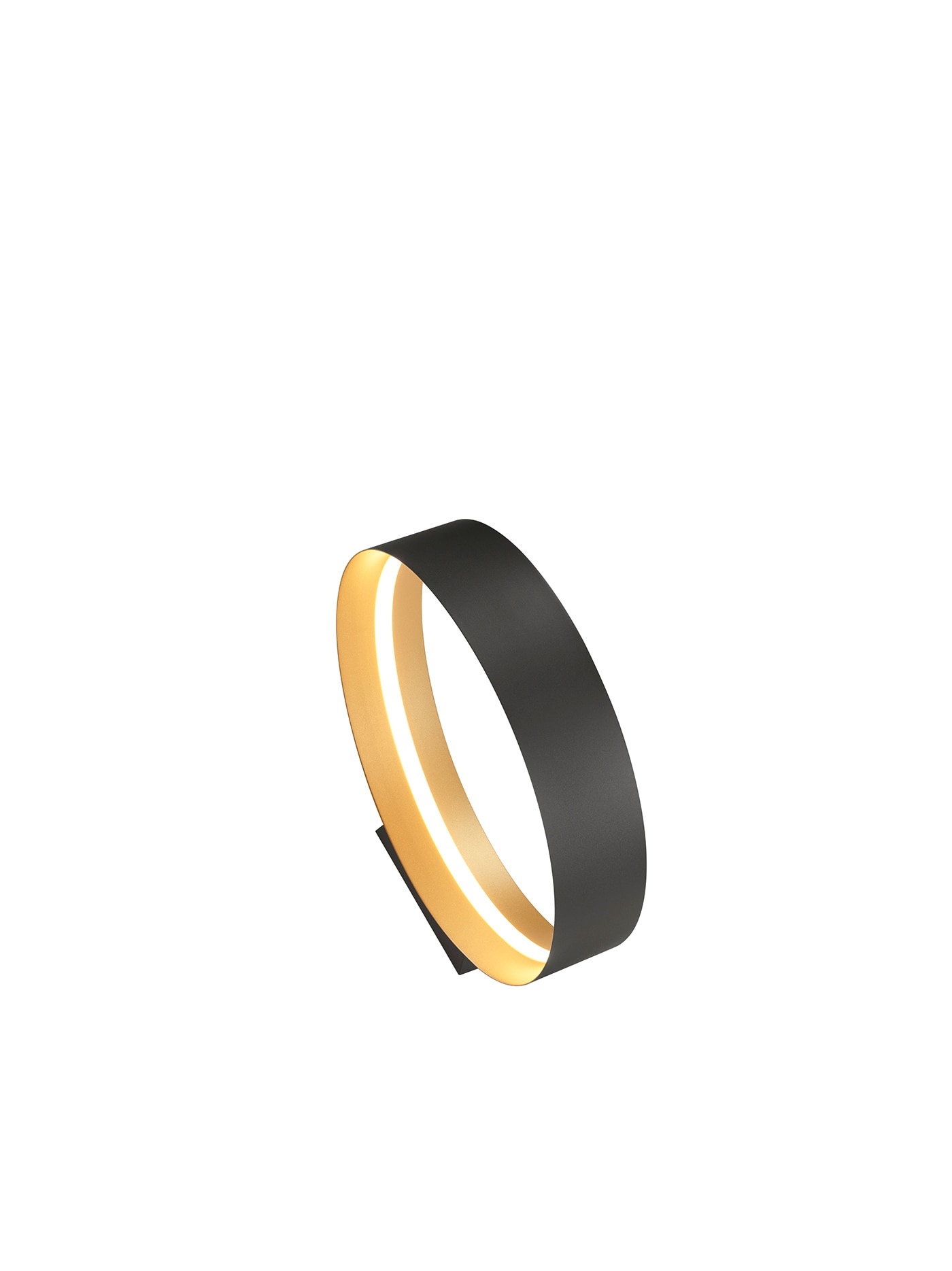 Musterring LED Tischlampe MR LOOP schwarz-goldfarbig