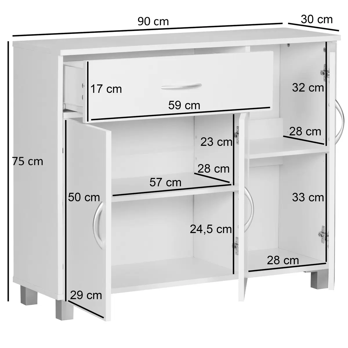 Sideboard Huelva weiss
