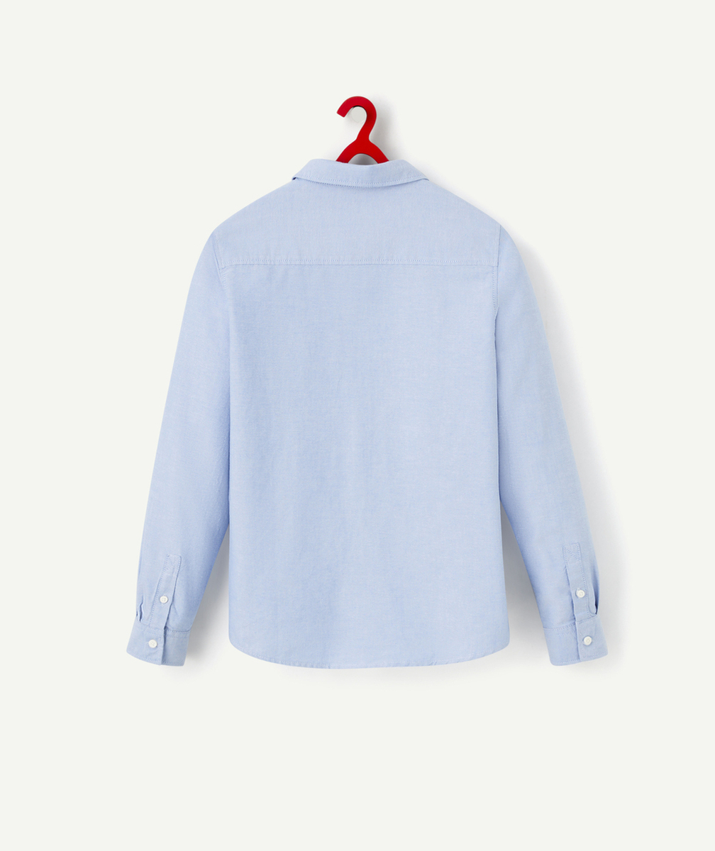 CHEMISE MANCHES LONGUES GARÇON BLEUE AVEC OUVERTURE BOUTONNÉE