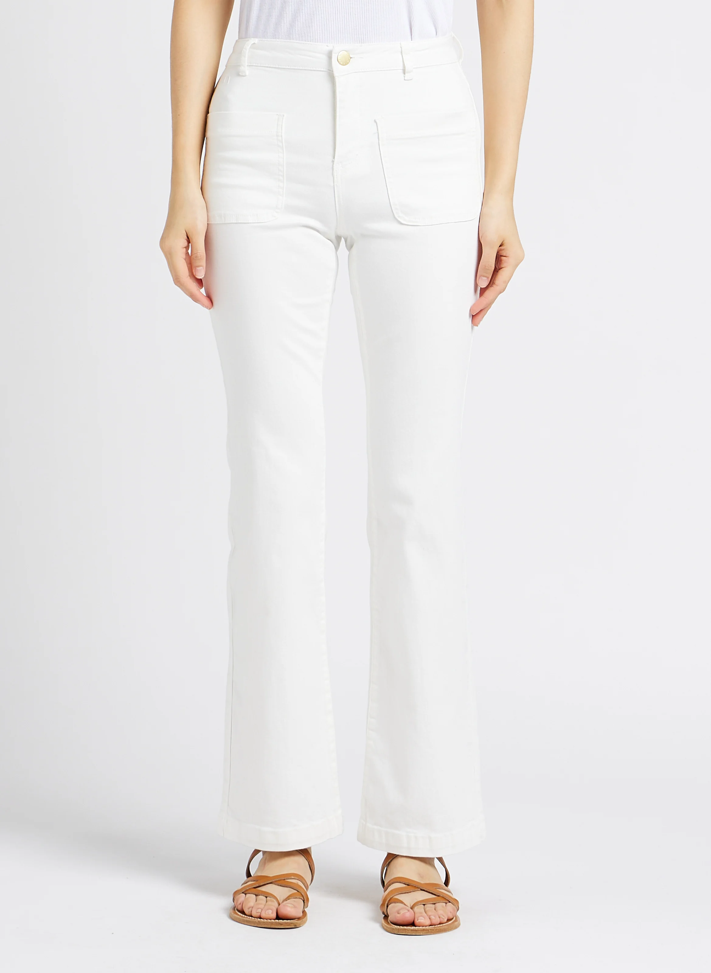 SONNY - Jean droit en coton stretch | Beige