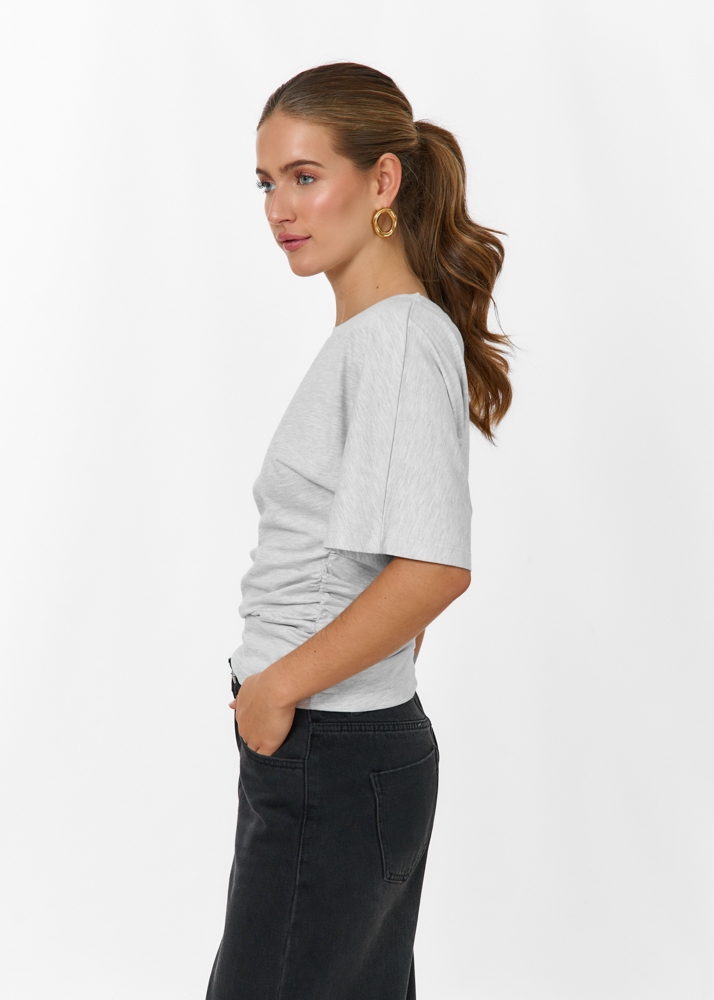Fleur t-shirt lichtgrijs