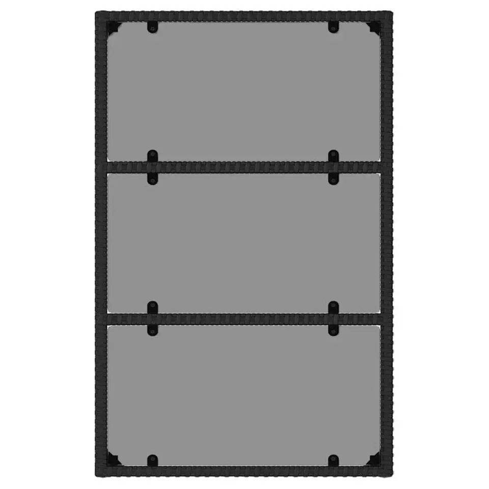 vidaXL - Tuinset - Zwart - Poly rattan - 6 stuks - Met kussens