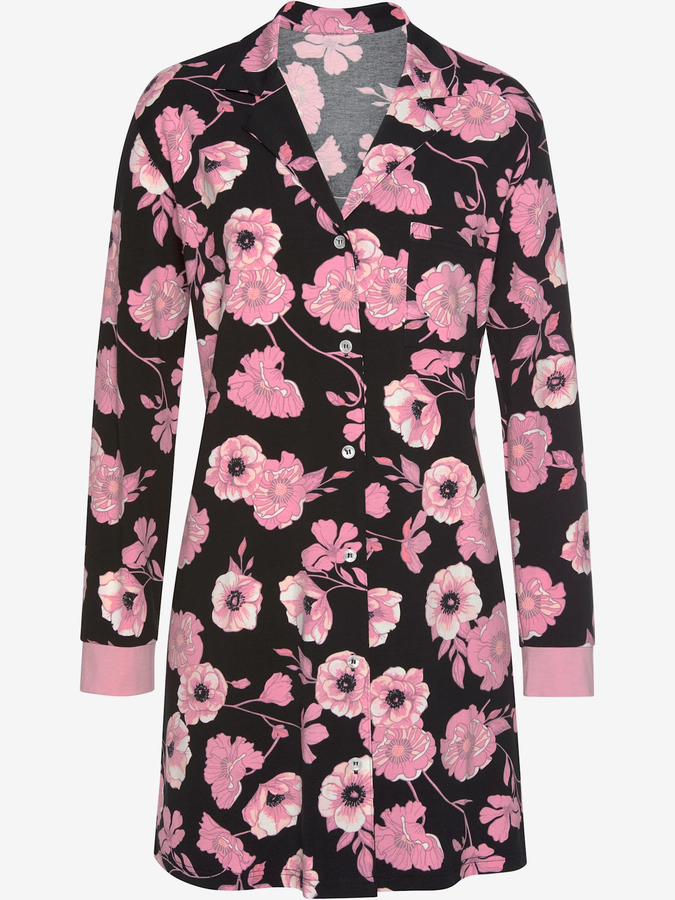 Chemise de nuit à imprimé anémones