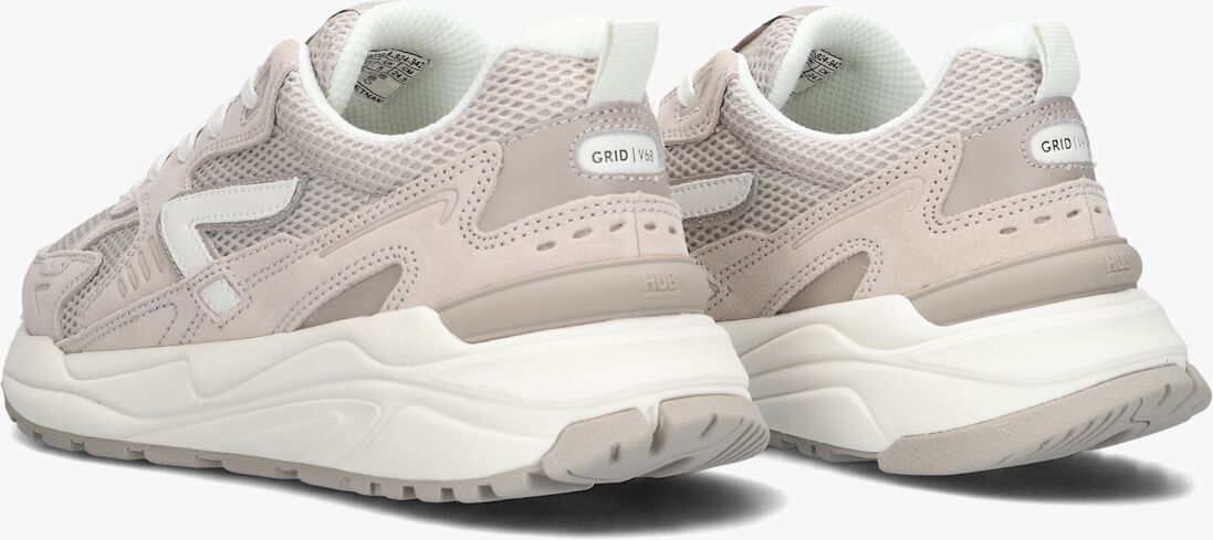 HUB beige hub lage sneakers grid-w