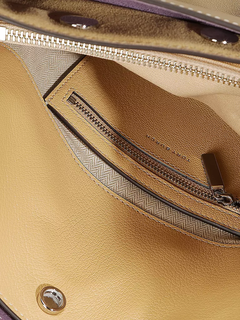TORY BURCH Ledertasche - Henkeltasche LEE RADZIEILL Small  beige