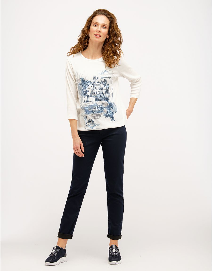 Blouse crêpe écrue