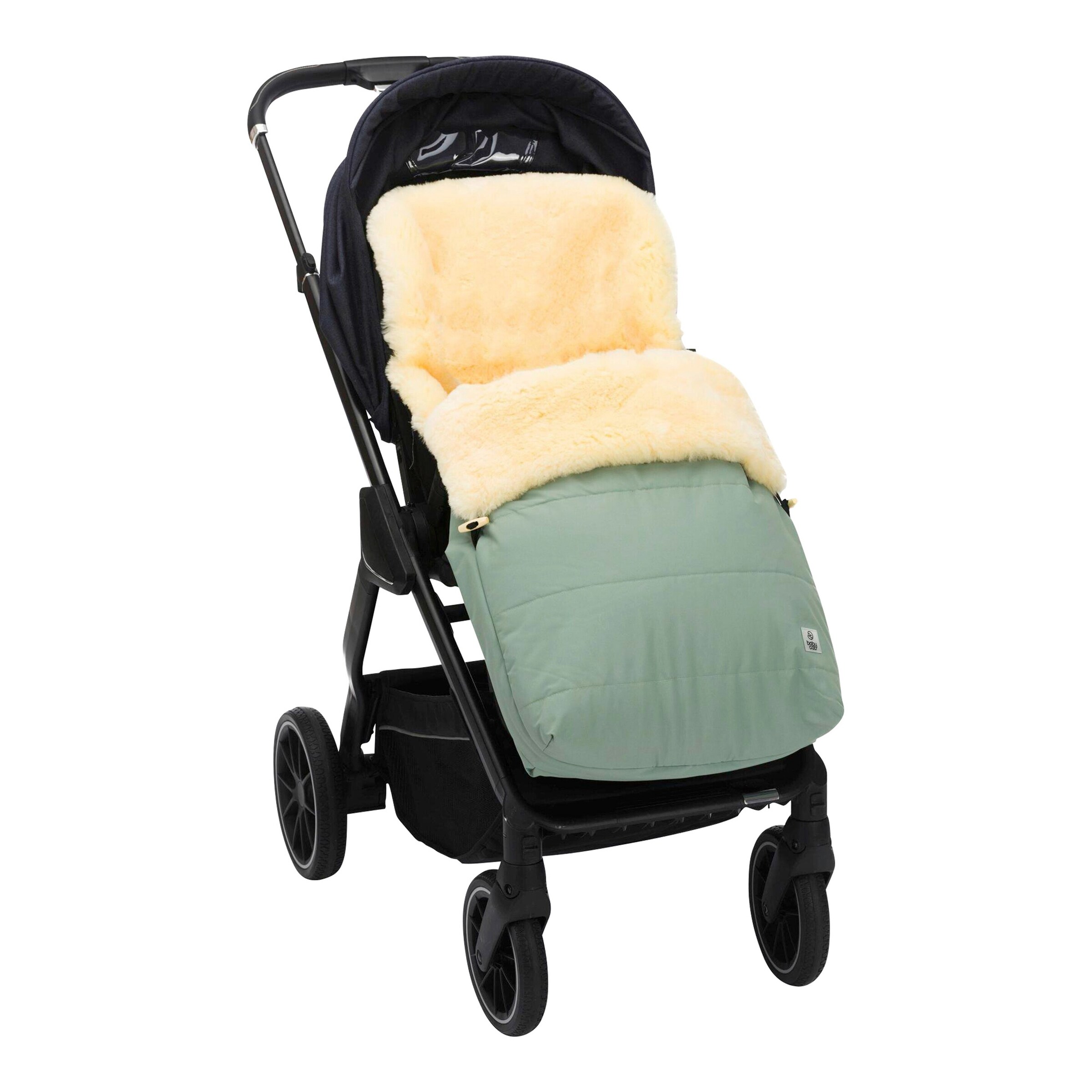 babycab Winterfußsack Lammfell Lille für Kinderwagen, Buggy salbei