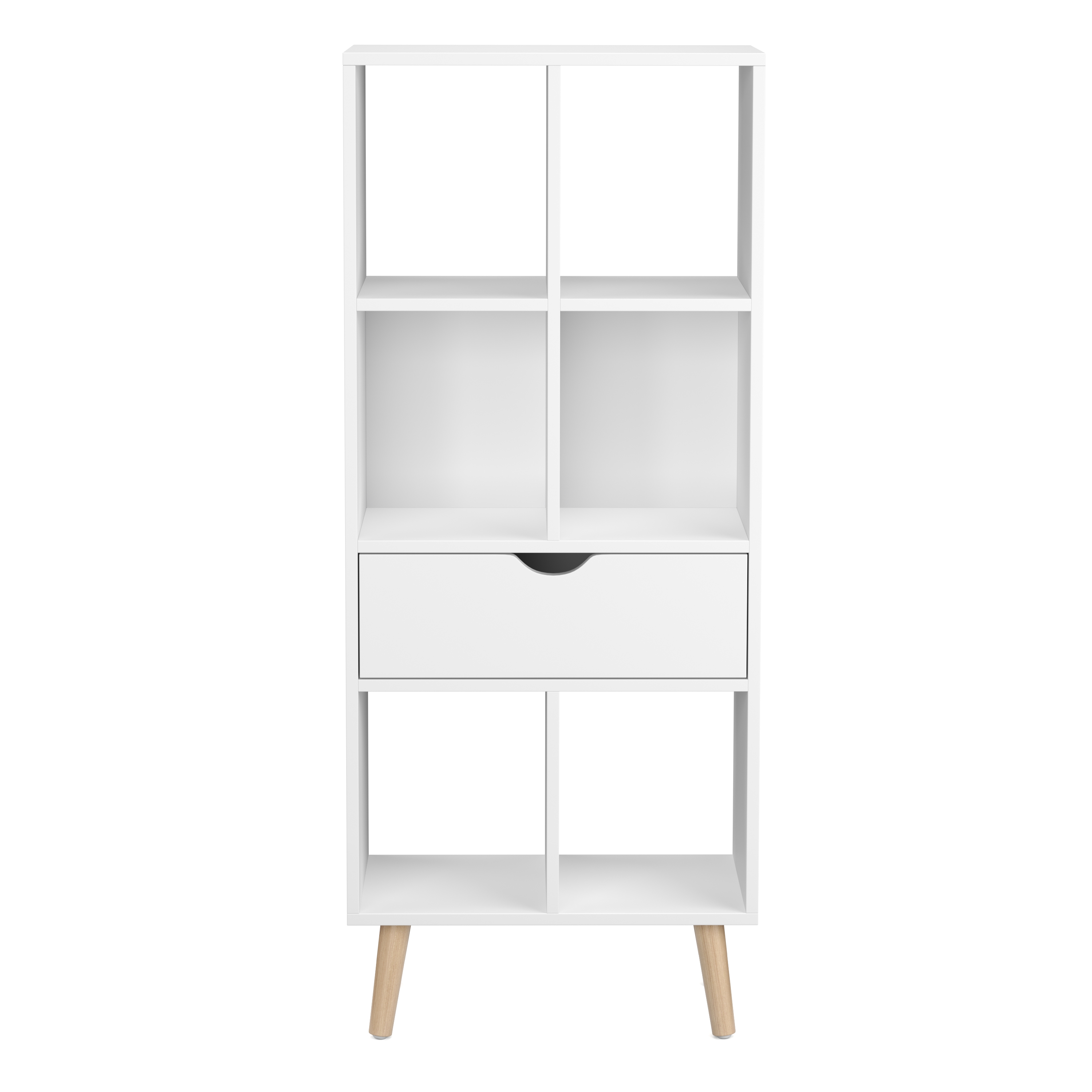 Bücherregal NORDIC 50 x 24 x 121 cm weiss
