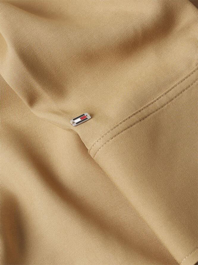 Tommy Hilfiger FLUID VISCOSE V-NECK RLXD BLOUSE Classic khaki