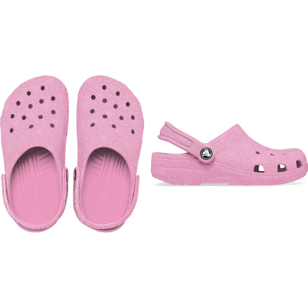 Køb Crocs Pink Tweed Glitter Classic Glitter Clog