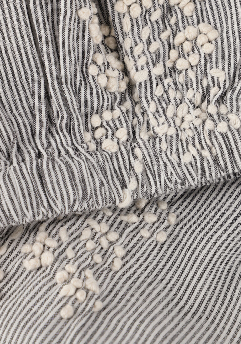 SUMMUM gebroken wit summum top top heavy embroidery stripe