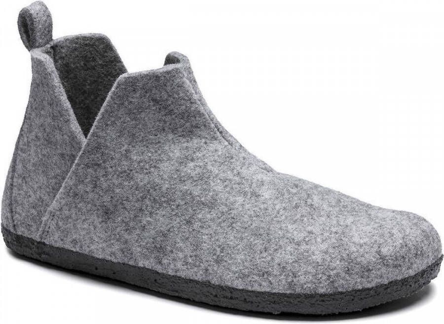Birkenstock Andermatt Pantoffels Light Grey Narrow fit | Grijs | Wolvilt