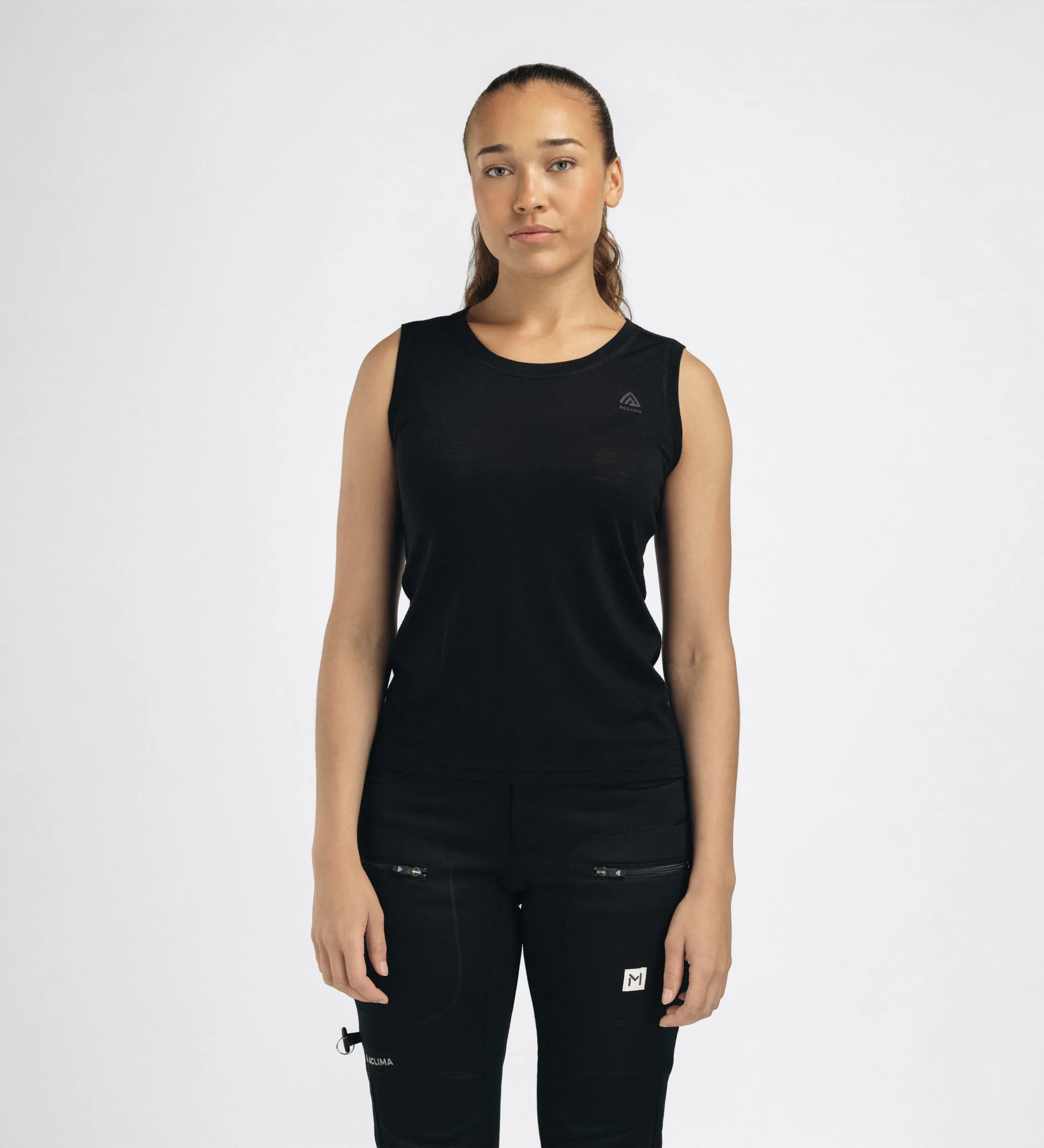 Aclima Women's Lightwool 140 Singlet V2 Jet Black