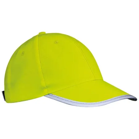 Macma Basecap für Kinder mit reflektierender Borte und Klettverschluss, gelb, 1 Stück