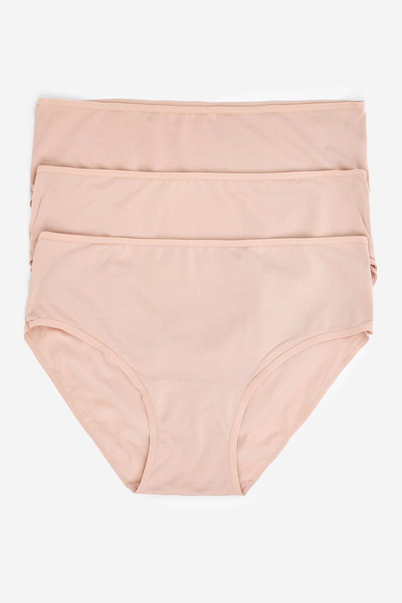 Conjunto de 3 calcinhas tipo culote em microfibra - cor nude