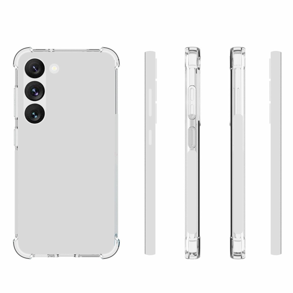 Samsung Galaxy S23 5G Gummi Hülle Case Slim Design mit Air Cushion Fallschutz - Transparent