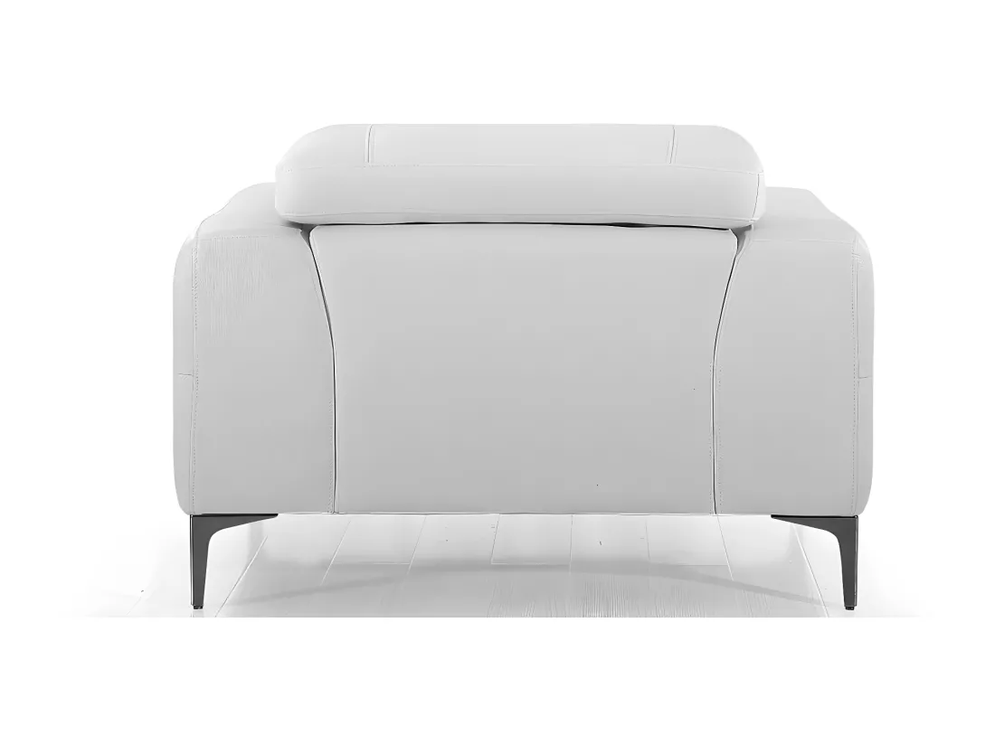 Fauteuil cuir Design NORA Blanc