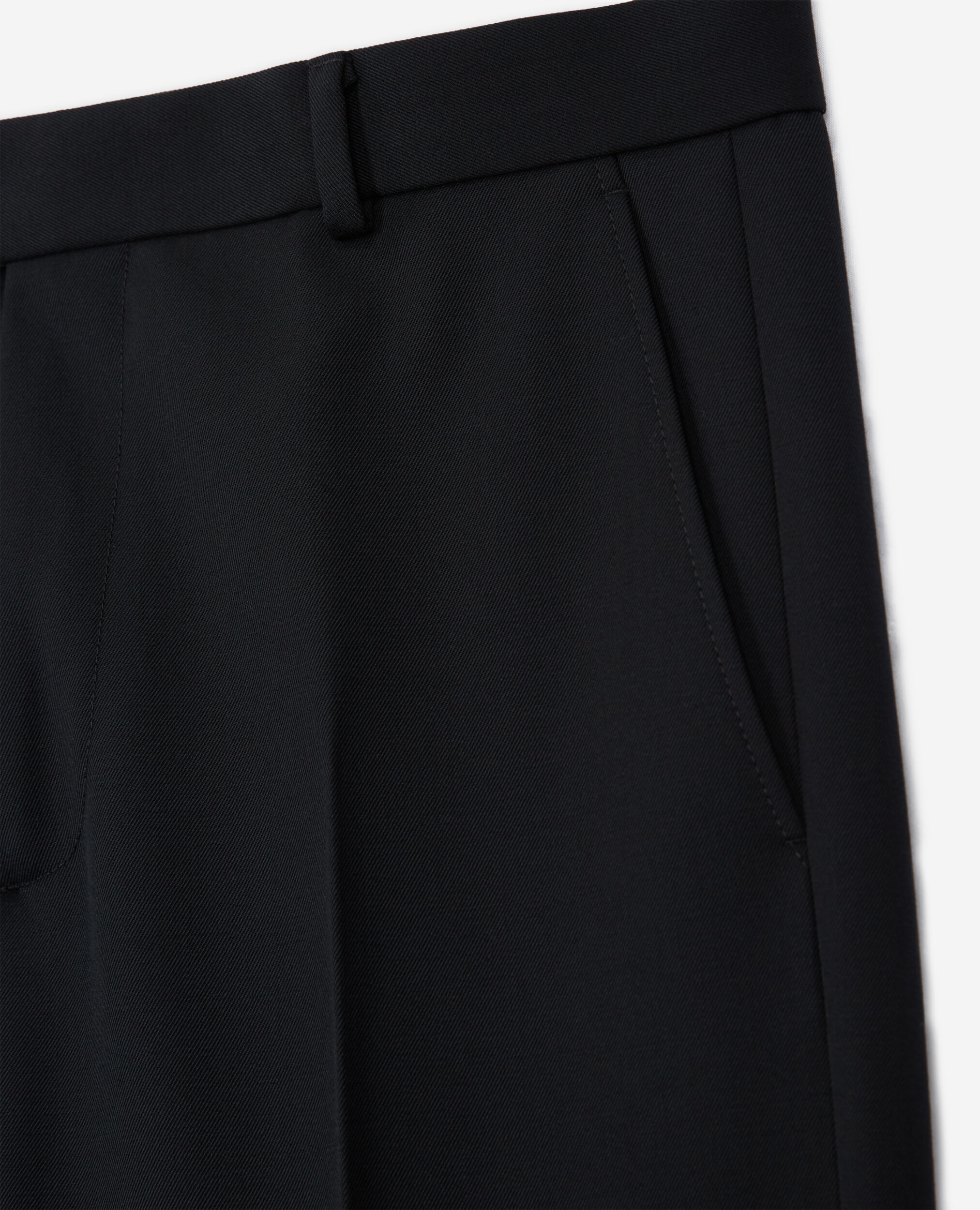 Pantalon en laine évasé noir