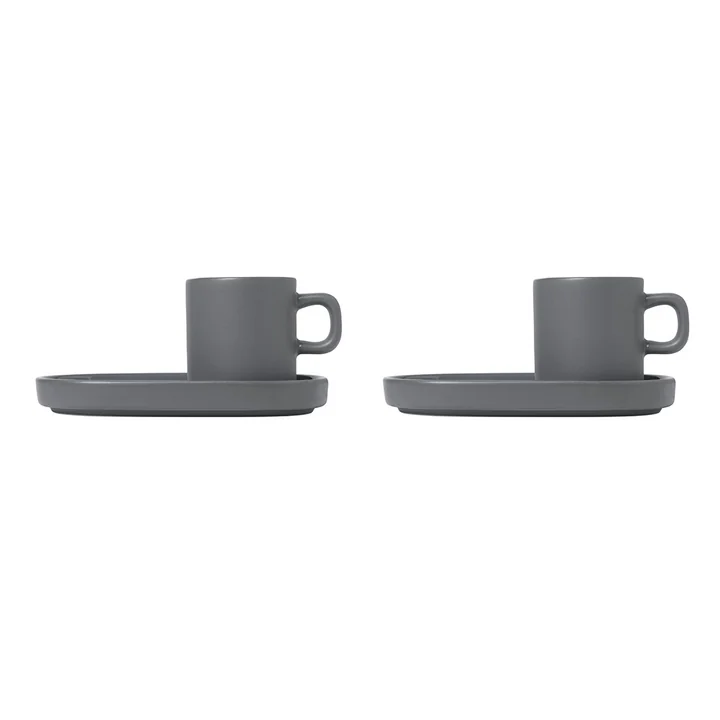 Blomus - Pilar Espressotasse, pewter (4-tlg.)