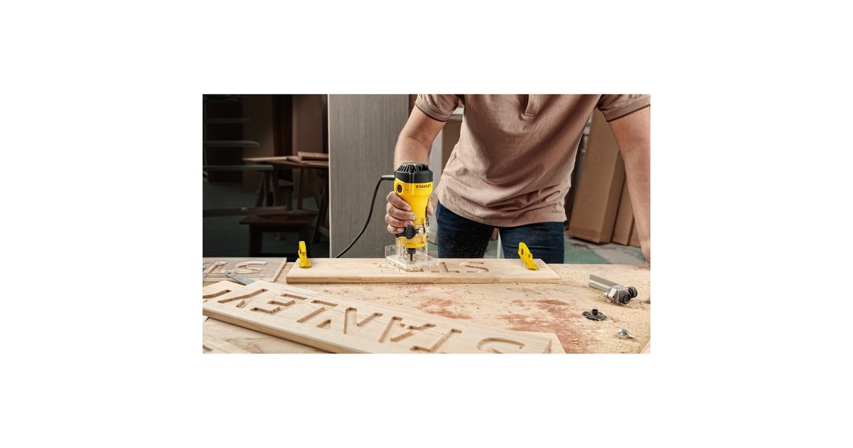 Stanley550W Kantenfrees bovenfrees  (Geel/zwart)