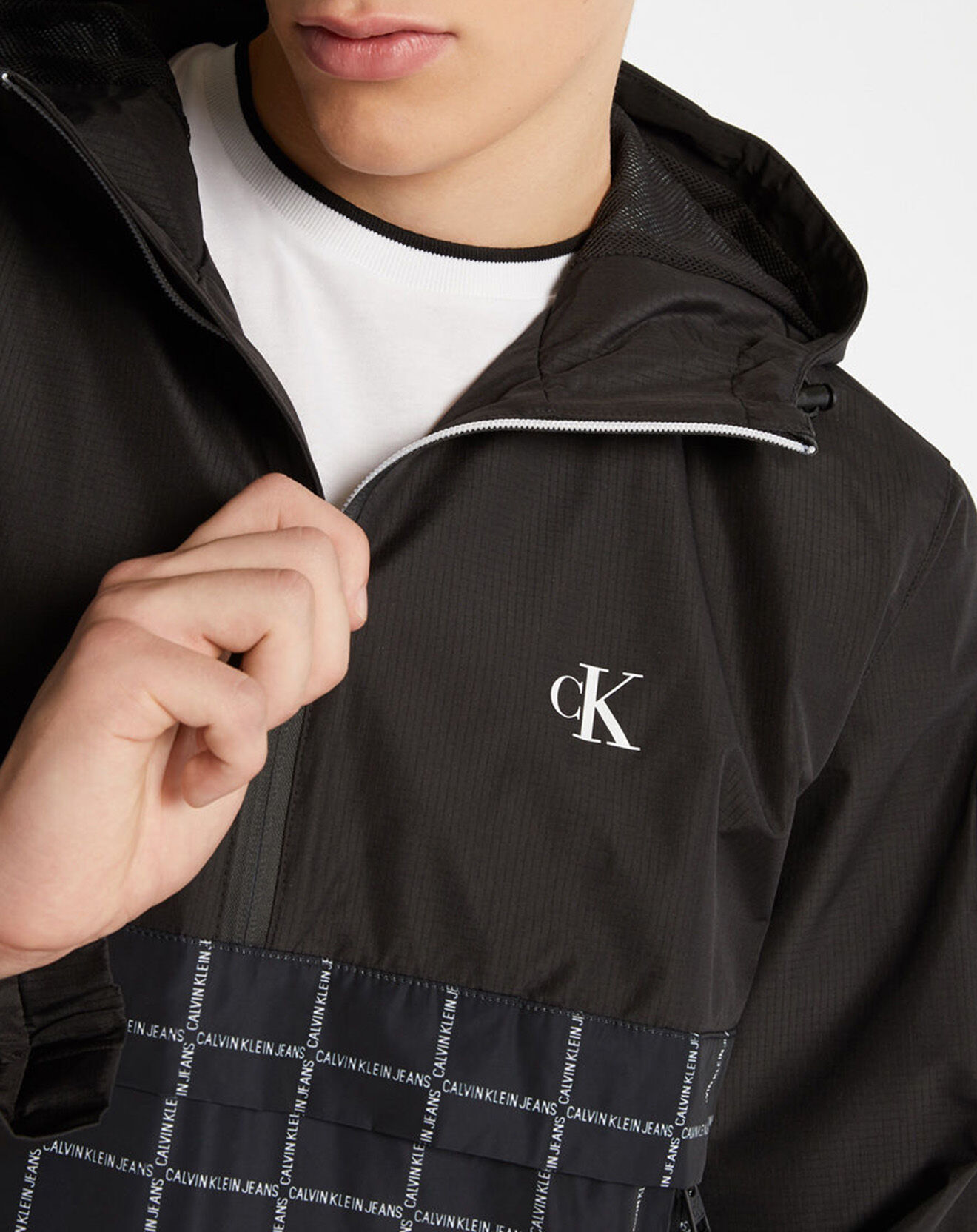 Calvin Klein Jeans Blouson technique Pop Over noir
