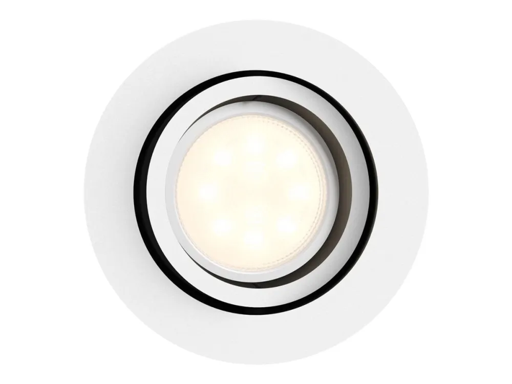 Philips Hue White ambiance Milliskin - Indbygningsspots - LED-spot lyspære - GU10 - 5.7 W - varmt til køligt hvidt lys - 2200-6500 K - hvid (pakke med 3)