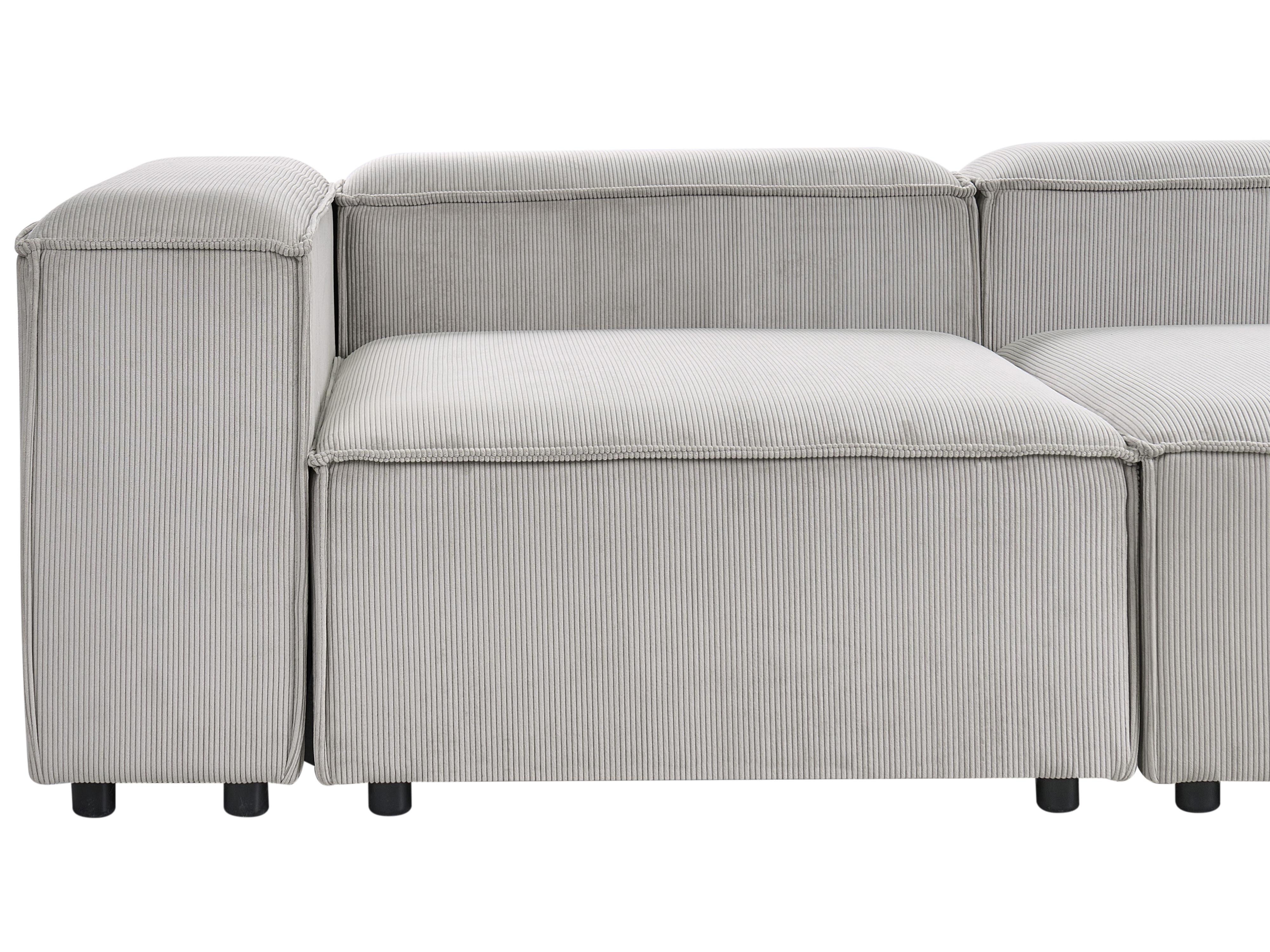 Modulaire hoekbank 4-zits ARDAL Corduroy Taupe linkszijdig