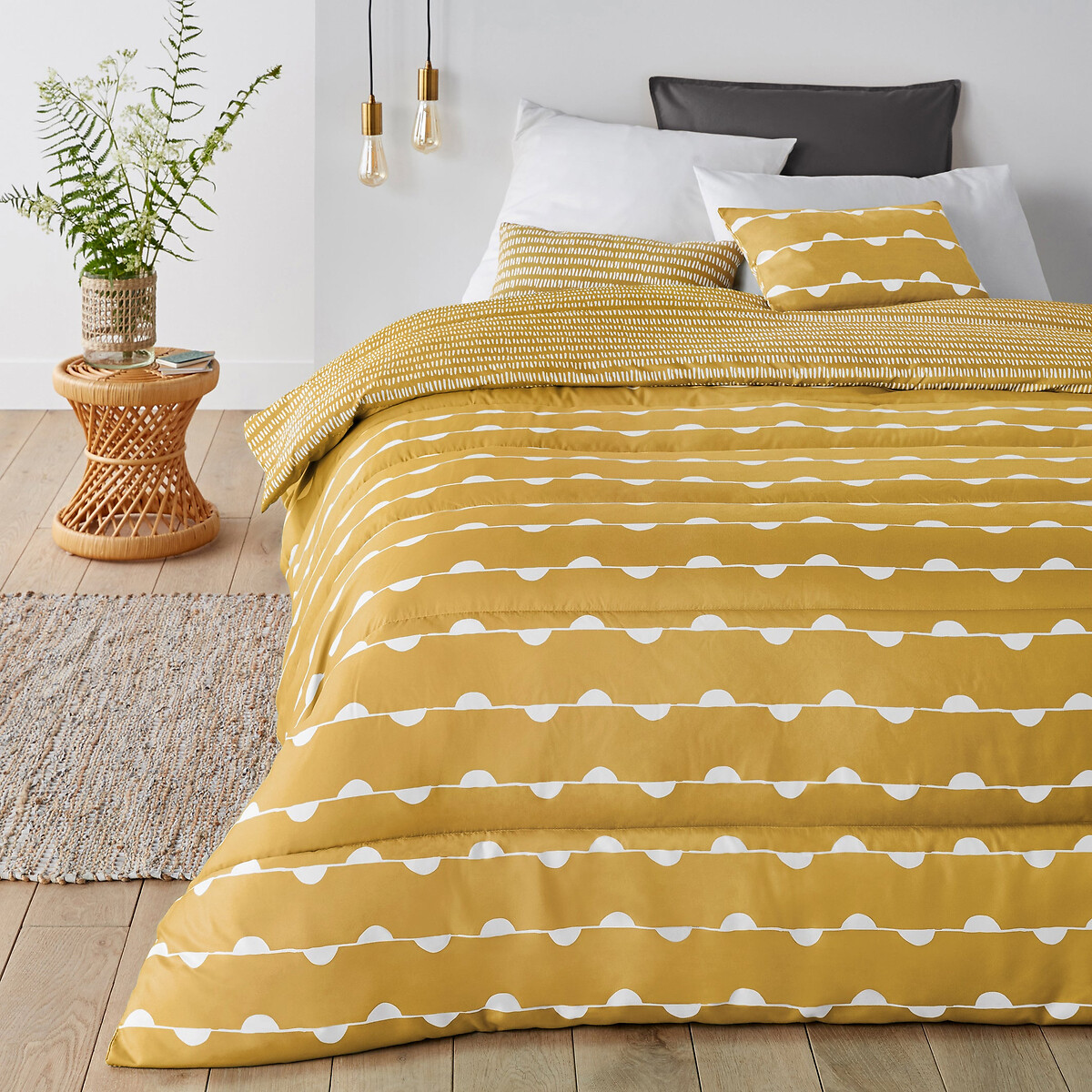 LA REDOUTE INTERIEURS<br>Edredão de microfibra estampado, Irun