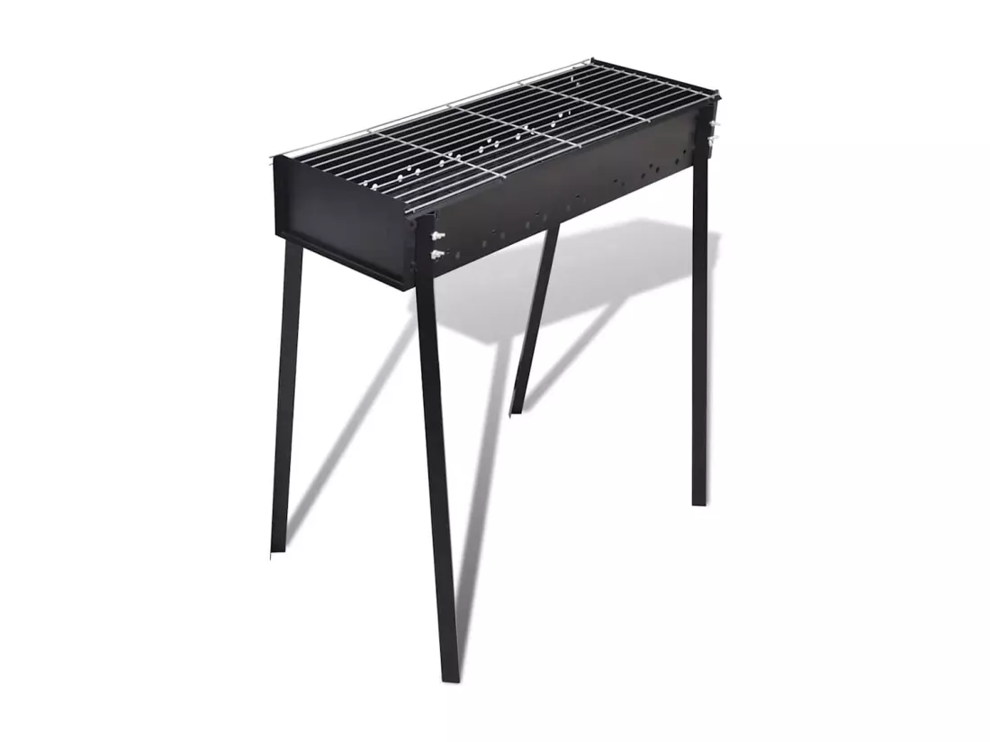 Support de barbecue au charbon de bois Carré 75x28 cm